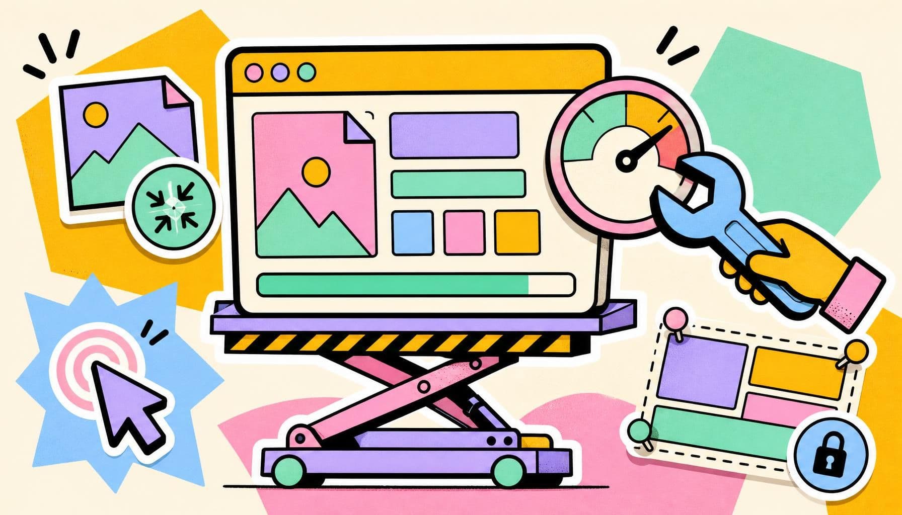 Illustration zum Thema: Core Web Vitals verbessern ohne Relaunch
