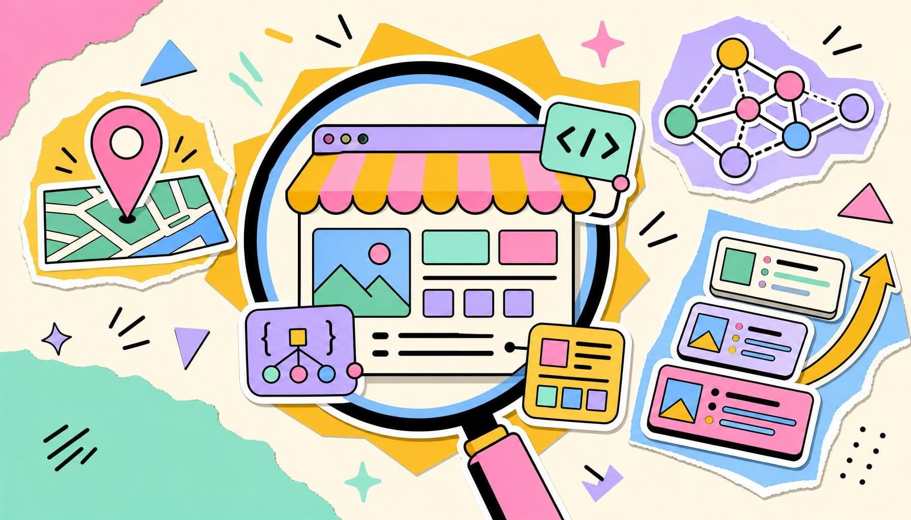Illustration zum Thema: Firmenwebsite für KI-Suche optimieren