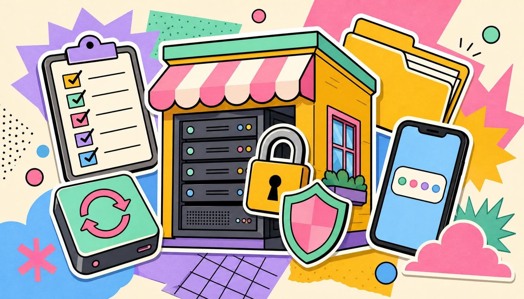 Illustration zum Thema: IT-Sicherheit für KMU Grundlagen, die zählen