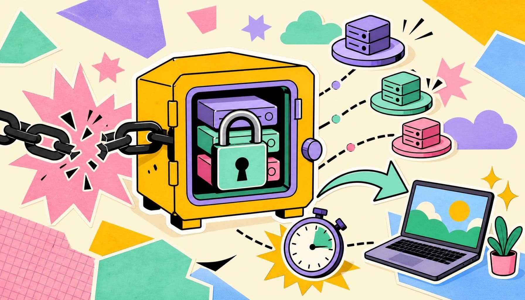 Illustration zum Thema: Ransomware Schutz KMU: Backups testen