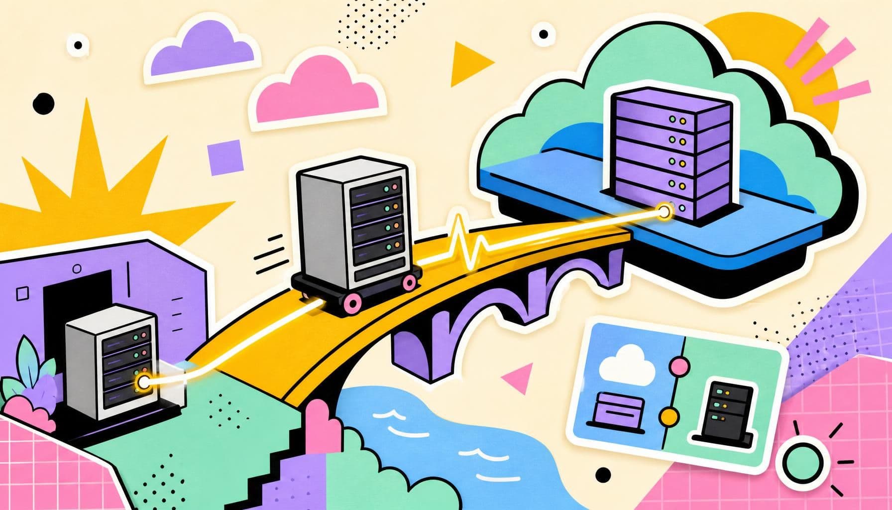Illustration zum Thema: Cloud Migration KMU: Server ohne Ausfall ablösen