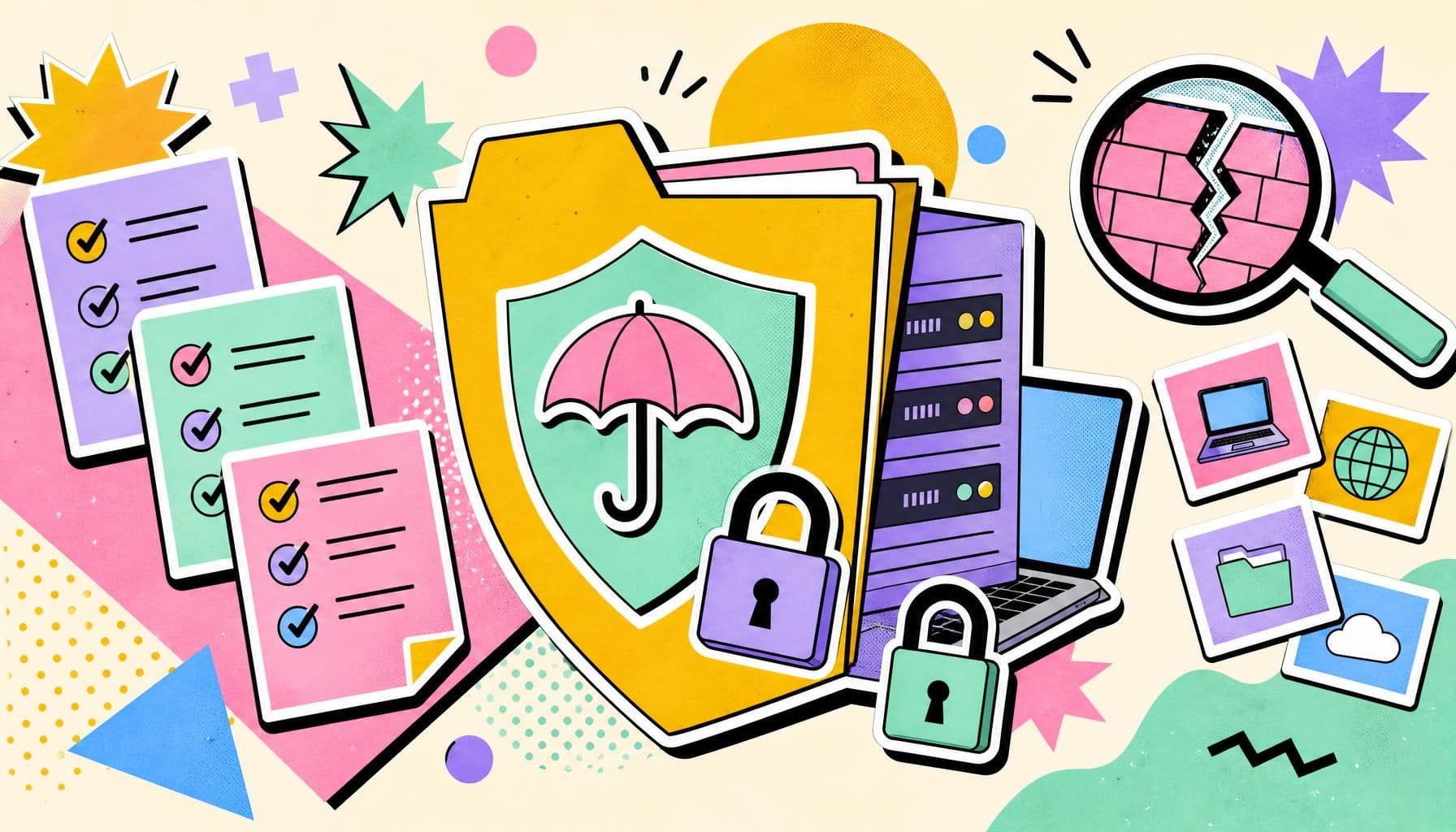 Illustration zum Thema: Cyberversicherung 2026: Anforderungen für KMU