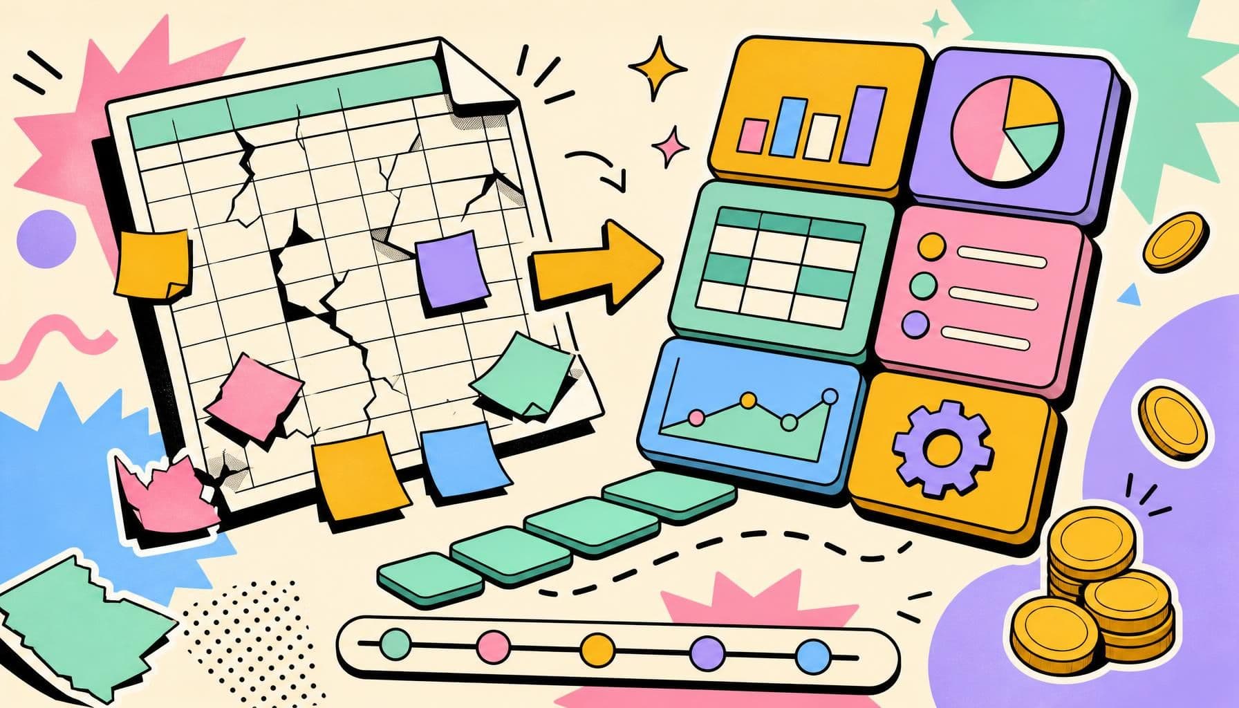Illustration zum Thema: ERP System KMU Kosten 2026: Excel ablösen