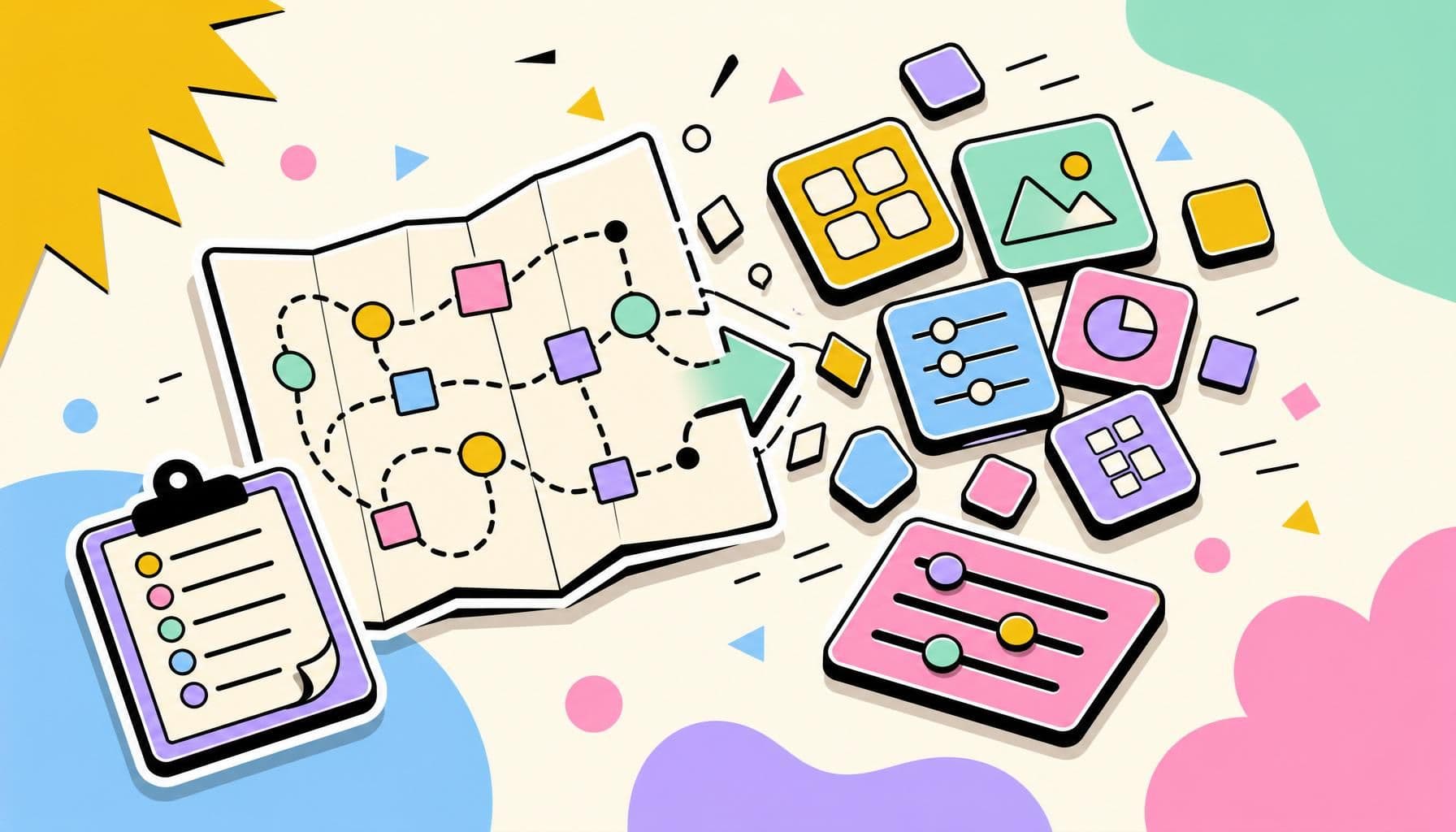 Illustration zum Thema: Prozesse digitalisieren im KMU Praxisplan