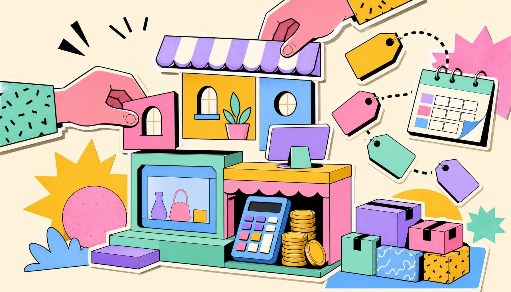 Illustration zum Thema: Onlineshop Kosten: Shopify bis Shopware