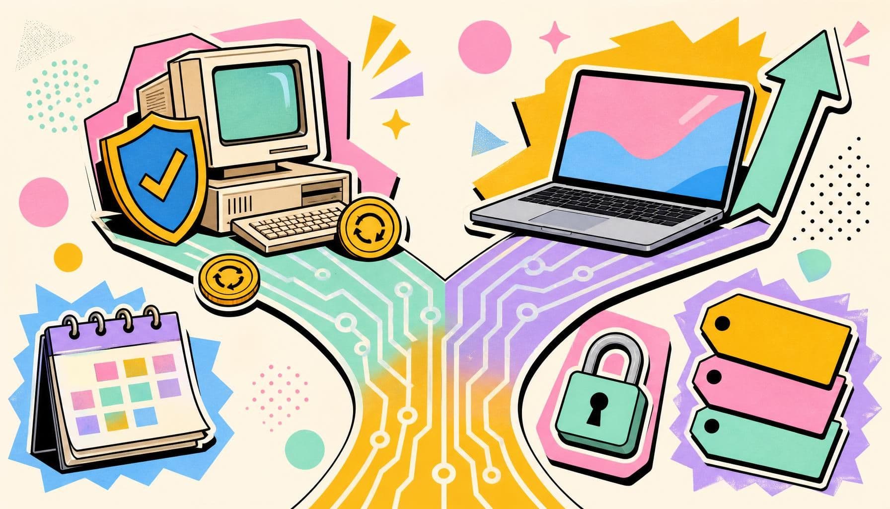 Illustration zum Thema: Windows 10 ESU oder Windows 11 ab 2026